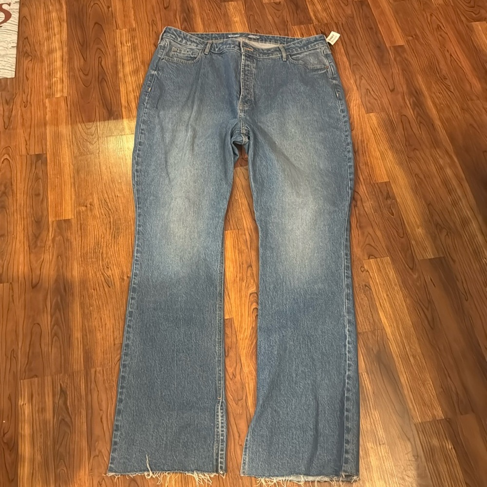Women’s size 18, tall extra high rise, kicker boot, cut jeans inseam 34 inches